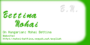 bettina mohai business card